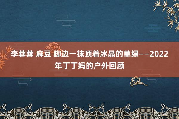 李蓉蓉 麻豆 脚边一抹顶着冰晶的草绿——2022年丁丁妈的户外回顾
