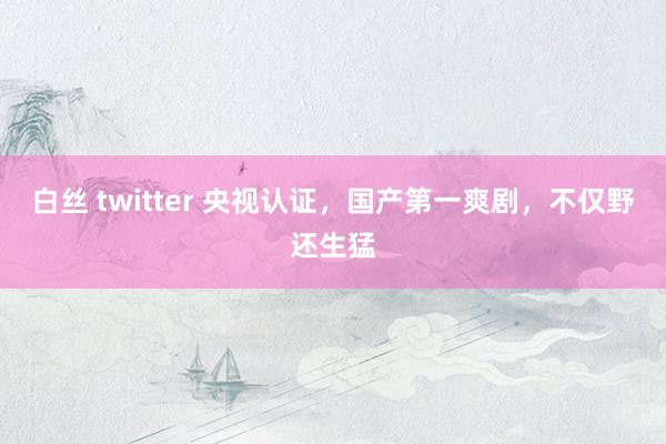 白丝 twitter 央视认证，国产第一爽剧，不仅野还生猛