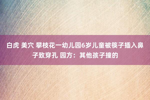 白虎 美穴 攀枝花一幼儿园6岁儿童被筷子插入鼻子致穿孔 园方：其他孩子撞的